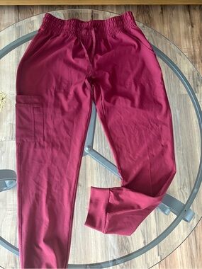 Berry Red Scrub Bottoms